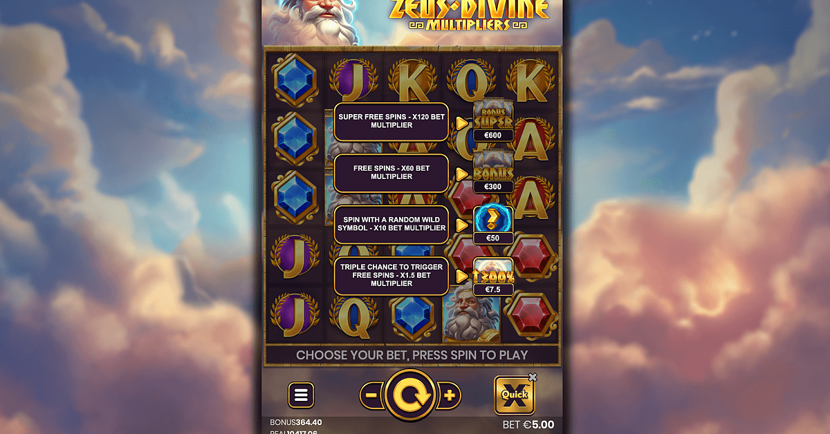 Tom Horn Gaming | new game Zeus Divine Multipliers with scatter